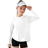 Haloumoning Girls Athletic Shirts Kids Long Sleeve Active Sports T Shirts Quick Dry Tunic Tops Basic Tees 5-14 Years