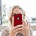 ThreeHundred iPhone 7 Plus Case Slim Fit Plastic pc Hard Shell Full Protective and Lining Microfiber Cloth Built in Metal Plate [B-MP] Work with Magnetic Car Mount Cover for Apple iPhone 7 Plus - Red