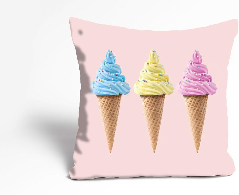 'Designer Cushion Cover Threesome Case Cover Shell with Zip/Dream Cushion | Cushion | Decorative Digital Print | Cocktail Cushion | Cushion | Cover | Cover | Pillo WCase, Polyester, 40x40 cm