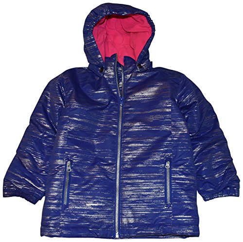 Pulse Toddler and Little Girls' 2 Piece Snowsuit Set Glitter Coat and Snow Bibs (Medium (6/6X), Purple/White) - Thumbnail 4