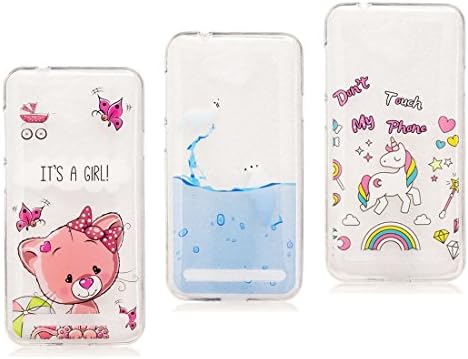 YTLightRongZhouUS Huawei Y3 II Case,[3 pieces] Flexible Soft TPU Silicone Back Cover Scratch-Resistant Transparent Shockproof Ultra Slim Case for Huawei Y3 II,Pink Cat, Sea lions, Unicorn