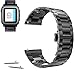 22mm Stainless Steel Butterfly Buckle Watch Band For Pebble Time, Pebble Time Steel 2015 (YESOO Retail Packaging - 180 Days Warranty) (Black)