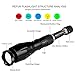 Tactical Led Flashlight Torch, Refun A100 High-Powered Flash Light, Rechargeable Tac Light, Water Resistant Handheld Flashlight with Zoom Function and 5 Modes