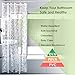 Carttiya Clear Shower Curtain Liner, EVA Bath Curtain Mildew Resistant Anti-Bacterial Clear - Non Toxic, Eco-Friendly, No Chemical Odor, 72 x 72 Mosaic