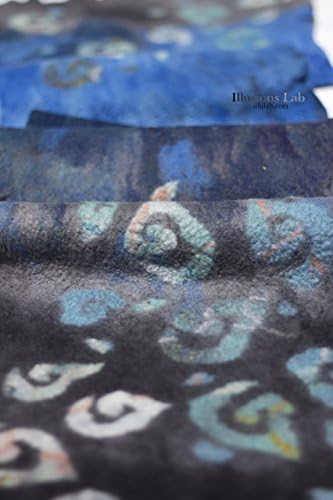 Hand felted woolen scarf, 100% merino wool