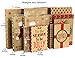 Iconikal Christmas Holiday Kraft Foil Gift Boxes, 3 Sizes, 10 Pack