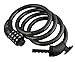 Lumintrail Bike Cable Lock, Self Coiling 12mm Braided Steel Cable Resettable Combination Cable Lock with Included Mounting Bracket (1 or 2 pack)