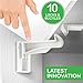 Cabinet Locks Child Safety - Cabinet Latches/Locks, Baby Proofing Cabinet System, Prevents Toddler Injuries and Provides a Slick Invisible Look !! (10 Pack – White)