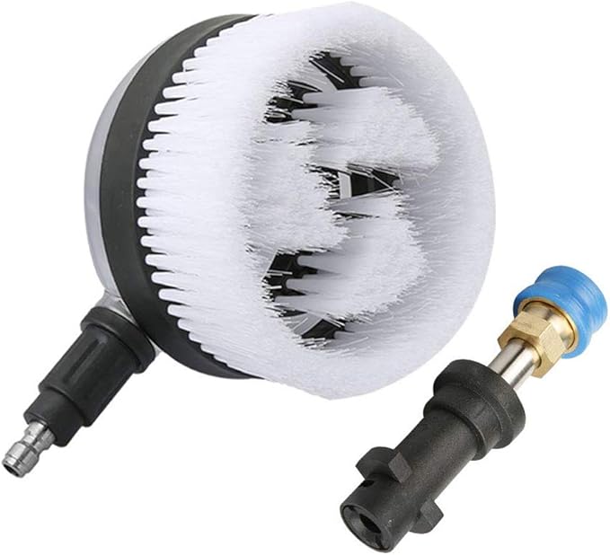 Nrpfell High Pressure Washer Rotating Wash Brush with 1/4 Inch, Non
