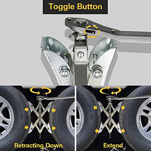 WEIZE X Chocks, Wheel Stabilizer for Camper RV Travel Trailers with Handle, Range from 3.52'' to