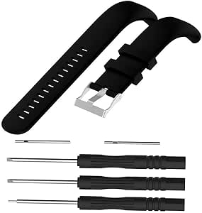 Reloj banda para Suunto Core, PAWACA silicona Reemplazo Banda Correa con destornilladores y tornillos para Suunto Core All Negro