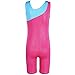 TFJH One-piece Sparkle Dancing Gymnastics Biketard for Little Girl LightBlue 140