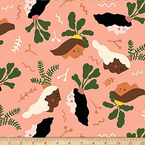 Paintbrush Studio Fabrics, Fabric, Coral, By the Yard