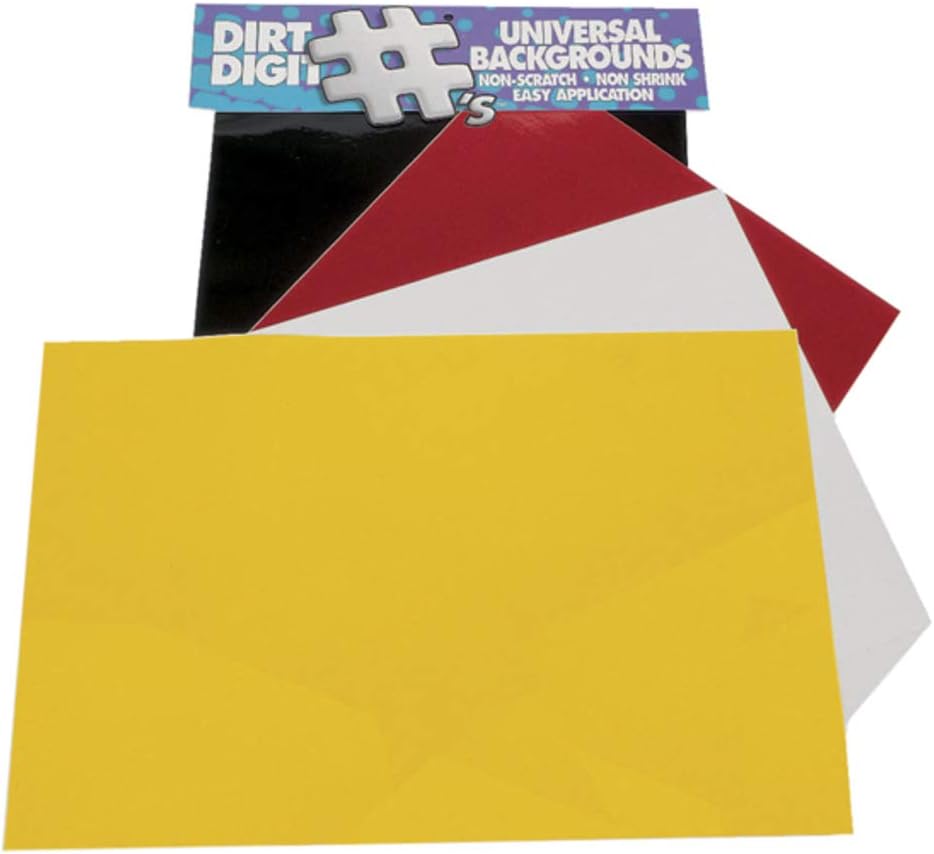 Dirt Digits Universal Number Plate Backgrounds, Yellow