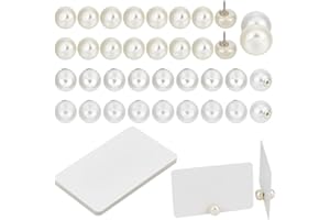 BENECREAT 20 Sets Pearl Place Card Holders, Table Number Holders Name Card Stands for Wedding, Anniversary, Birthday Party, R