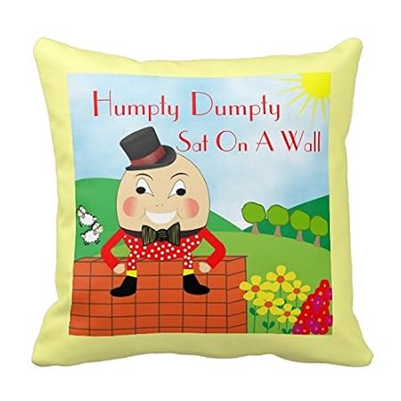 Cute Kids Nursery Rhyme Humpty Dumpty Pillow 16 X 16 Two Sides