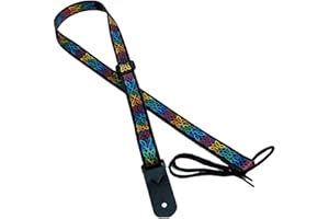 Legacystraps 1” Strap for A & F type Mandolin, Ukuleles and Guitars in Celtic Knot Multicolor with 1 end tab