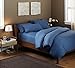Amazon Brand – Pinzon Signature 190-Gram Cotton Heavyweight Velvet Flannel Pillowcases - King, Smoky Blue