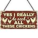 Meijiafei Funny Chicken Sign for Chicken Lovers Novelty Birthday Gift Sign for Chicken Coop Hen House Home Decor 10