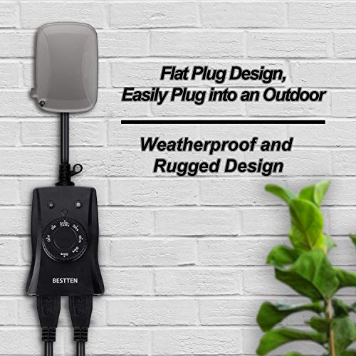 4 BESTTEN+Outdoor+Grounded+Outlets+Photocell
