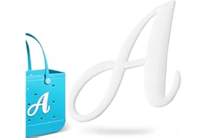 Fannoday Bag Charms for Bogg Bag Alphabet Lettering Accessories Charms Compatible with Bogg Bag All Models, Insert Decorative Letter for Handbag Beach Tote Bag-White