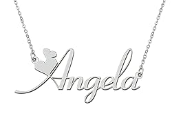 Aoloshow Stainless Steel Silver Angela Name