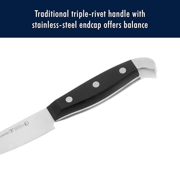 HENCKELS PREMIUM QUALITY 15-PIECE KNIFE SET WITH BLOCK, RAZOR-SHARP, GERMAN ENGINEERED KNIFE INFORMED BY OVER 100 YEARS OF MASTERFUL KNIFE MAKING, LIGHTWEIGHT AND STRONG, DISHWASHER SAFE