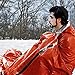 IDEALHOUSE Emergency Sleeping Bag with Drawstring Carrying Bag, Orange
