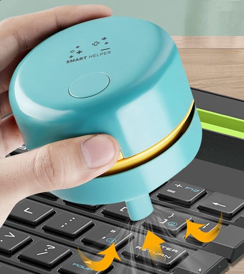 Desktop Vacuum Cleaner, Mini Tabletop Vacuum Cleaner Rechargeable Table dust Sweeper for Home, Car, School, Office, Cleaning Hairs, Crumbs, Ash, Dust. BOREAS