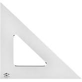 Alvin, SK450-10, 10" Smoke-Tint Triangle Ruler, Math Geometry Tool - 45/90 Degrees