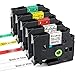 Greateam Compatible Label Tape Replacement for P-Touch 12mm 0.47 Inch TZe Tape Brother TZe-231 TZe-131 TZe-631 TZe431 TZe731 Label Maker Tape Use for Brother PT-D200 PT-D600vp PT-1890, 5-Pack