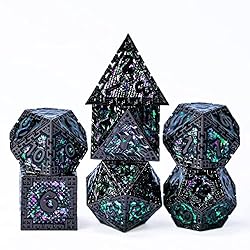 UDIXI Metal DND Dice Set, 7PCS Polyhedral D&D Dice