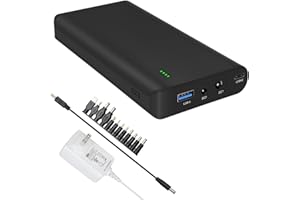 TalentCell Lithium ion Battery Pack NB7102, Rechargeable 17500mAh 64.75Wh Li-ion Power Bank with DC 24/19/5V and USB-C 5/9/12