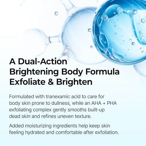 Dr.Melaxin Tranexamic Acid Body Exfoliating Spray – Brightening Treatment with Niacinamide for Uneven Skin Tone & Smooth Skin, 200ml