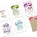 Note Card Cafe Religious Card Assortment with Envelopes | 36 Pack | Blank Inside, Glossy Finish | 6 Various Watercolor Scripture Designs | Bulk Set for Church, Friends, Appreciation, Spiritual