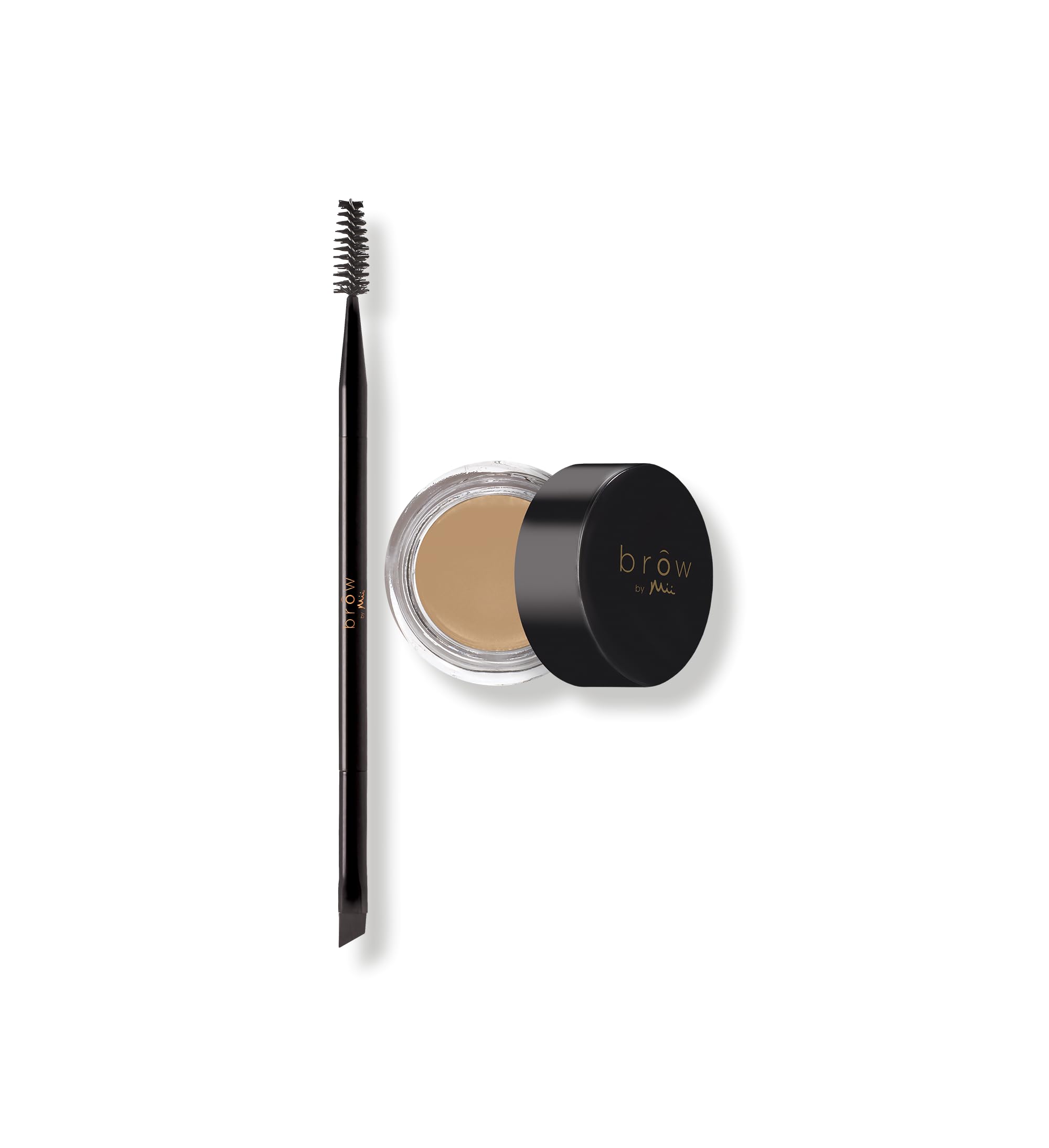 Mii Cosmetics - Brow By Mii Designer Brow Duo - Brow Master Brush & Eyebrow Pomade - Fair