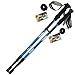 High Trek Trekking Poles - 2-pc Pack Adjustable Hiking or Walking Sticks - Strong, Lightweight Aluminum 7075 - Quick Adjust Flip-Lock - Cork Grip, Padded Strap