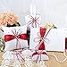 KANECH Wedding Pillow Set, Wedding Flower Basket and Ring Pillow, Red Satin