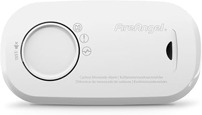 Fireangel FA3313 Carbon Monoxide Alarm 10-Year Sensor Life 2x AA Batteries