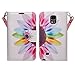 Galaxy Wireless Magnetic Leather Flip Wallet Pouch Compatible for Samsung Galaxy Note 4, Slim Folio with Kickstand (Includes HD Clear Screen Protector and Touch Sensitive Stylus Pen) (Sun Flower)