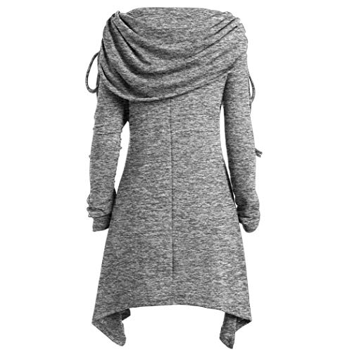 Clearance Sale Orangeskycn Women Pullover Ruched Long Foldover Collar Tunic Top Plus Size - Thumbnail 2