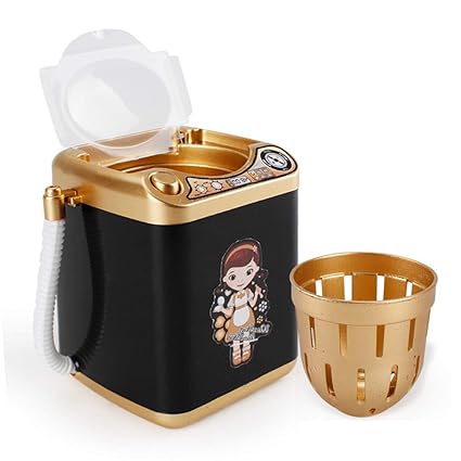 ShiningLove Toy Children Simulated Mini Appliances Drain Basket Washing Machine Children Electric Toys Black