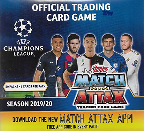 2019 2020 Topps UEFA Champions League Match Attax Trading Card Game Display Box with 50 Packs of 6 Cards Per for a Total of 300 Cards - Thumbnail 4