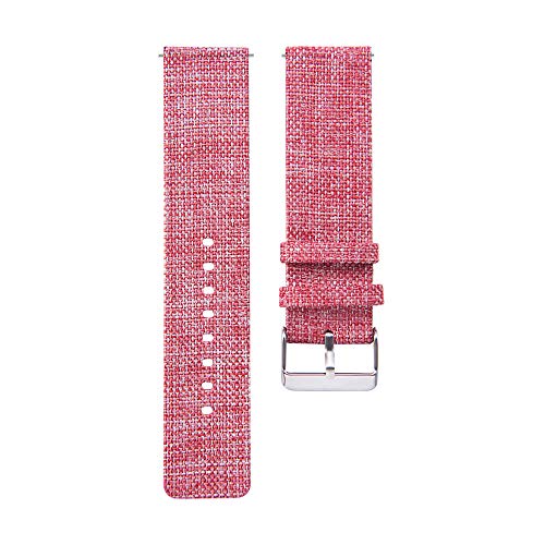 for Samsung Gear S2 Classic Watch Band, SUKEQ Woven Fabric Wrist Strap Quick Release Replacement Bracelet Accessory for Samsung Galaxy Watch 42mm, Gear S2 Classic, Garmin Vivoactive 3 (Pink) - Thumbnail 3