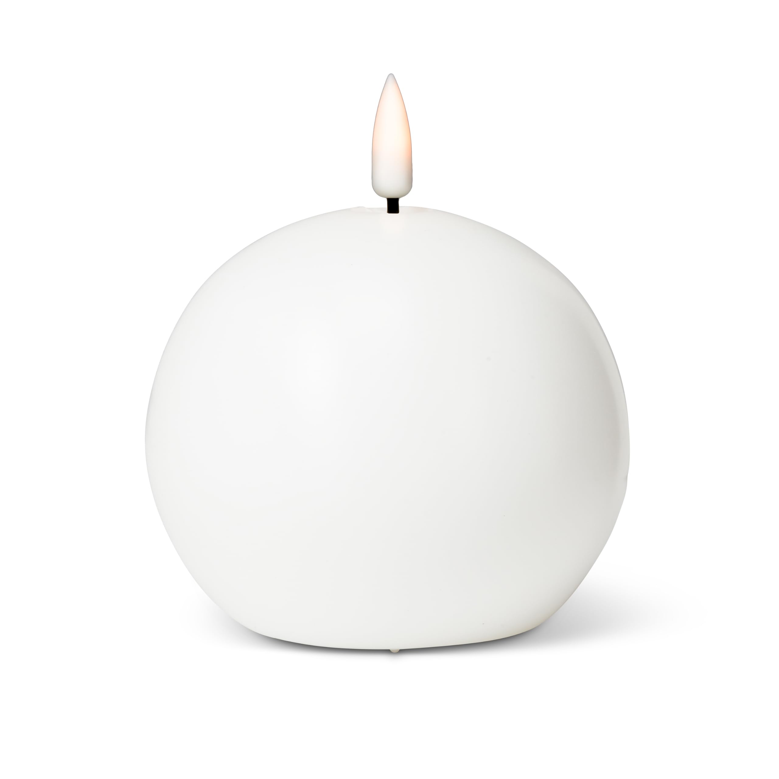Photo 1 of Abbott Collection Wax LED Flameless Ball Candle - White (4" D)