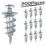 LuckIn Premium Quality Zinc Self-Drilling Drywall Anchors with Screws Kit, 100 Pack (100 Pieces Self-Drilling Drywall Anchors + 100 Pieces Screws)