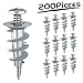 LuckIn Drywall Anchors and Screws, Zinc Self Drilling Wall Anchors for Drywall, 200 Pieces (100 Anchors + 100 Screws)
