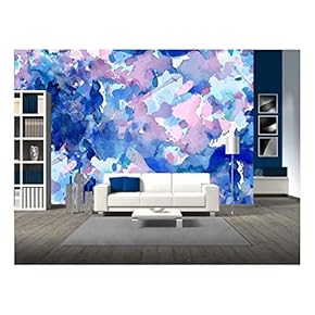 Abstract Seamless Pattern with Watercolor Drawing.Vector Illustration - Removable Wall Mural | Self-Adhesive Large Wallpaper - 66x96 inches