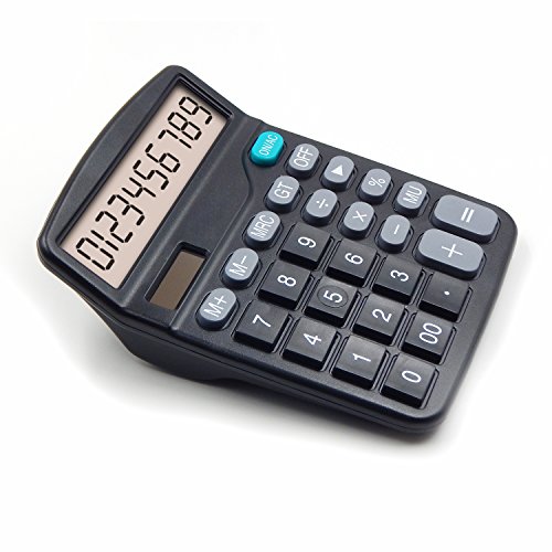 OFFDIX Large Office Calculators Office Desktop Black Calculator for