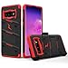 ZIZO Bolt Series for Galaxy S10 Plus Case with Kickstand Holster Lanyard - Black & Red